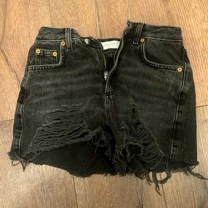 Top Shop grey denim shorts size 6